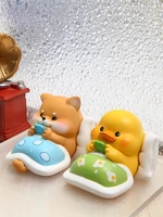 cute pig ornaments decompress computer desk decoration japanese car interior accessories shiba inu creative gift figurines craft