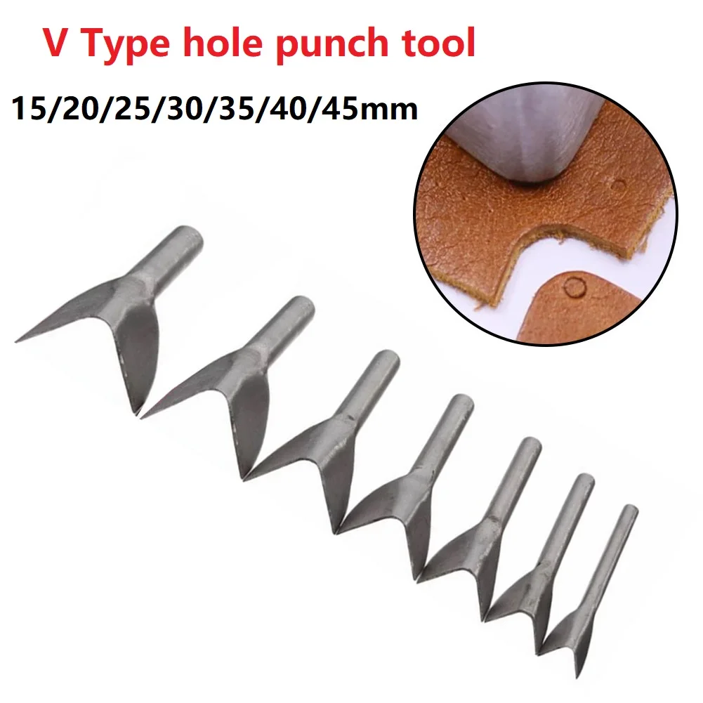 

DIY Handmade Leather Belt V Puncher Half-Round Cutter Cut Corners Punch 15/20/25/30/35/40/45mm Strap Belt End Hand Tools
