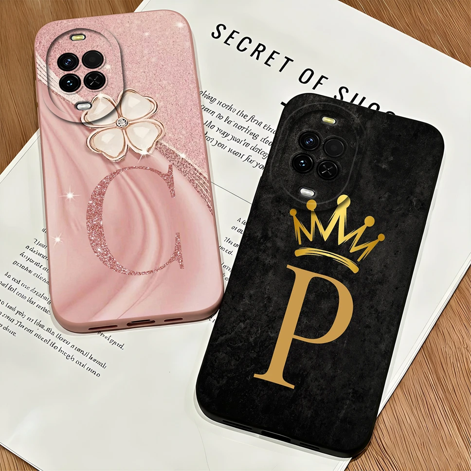 Фото Чехол для телефона Huawei Nova 15 Pro Max Capa Luruxy с буквами от A до Z, гладкий защитный чехол для Huawei Nova 15 Pro Max, мягкий бампер №2