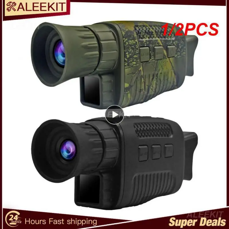

1/2PCS Night Vision Monocular Infrared Night Vision Camera 9 Languages 5X Digital Zoom 200M Full Dark Viewing Distance for Hunt