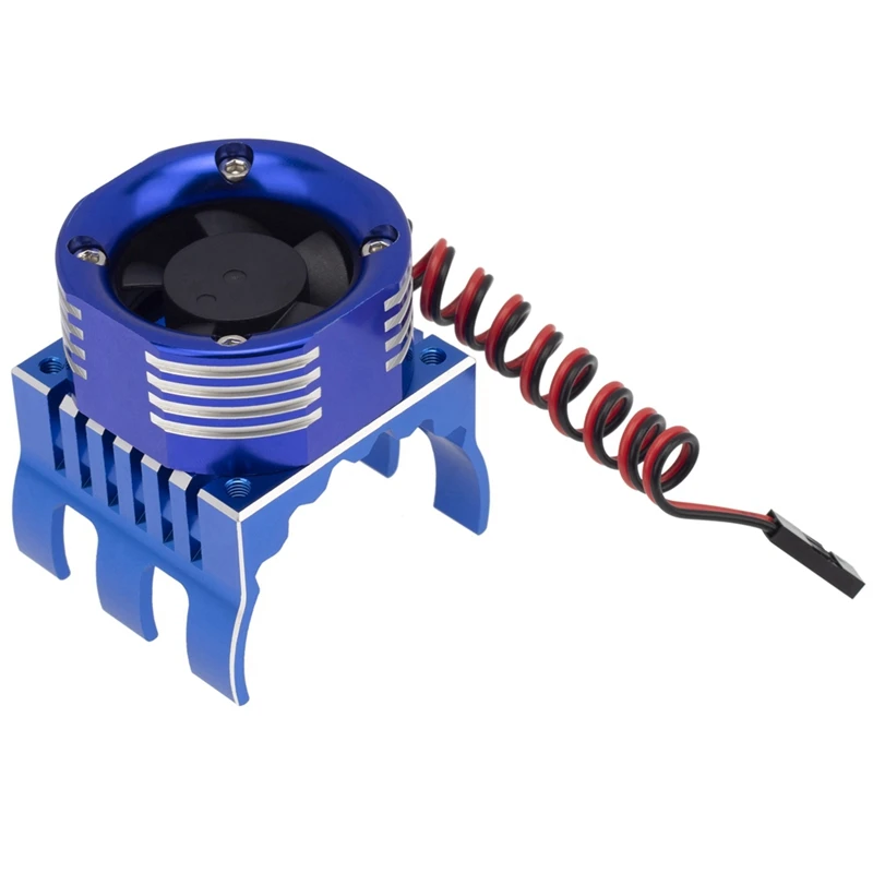 Ventilador de refrigeración del Motor, disipador de calor con luz LED para Traxxas 1/10 e-maxx e-revo Summit Arrma 1/8 Kraton Talion Typhon