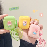stereo cute girl love pendant case for apple airpods 1 2 3 pro cases cover iphone bluetooth earbuds earphone air pod pods case
