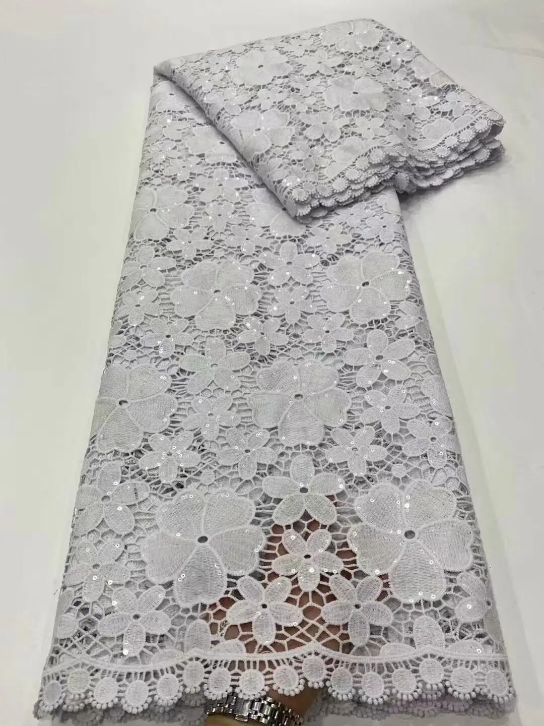 

Nigerian African Lace Fabrics High Quality For Men Cotton Dry Lace Fabric With Stones Swiss Voile Lace In Switzerland