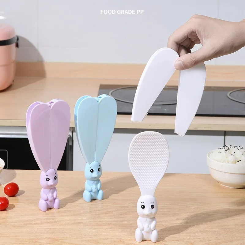 

Rice Spoon Home Wheat Straw Rabbit Spoon Can Stand Up Carton Rabbit Rice Shovel Rice Cooker Creative Non-stick Cooking Scoop