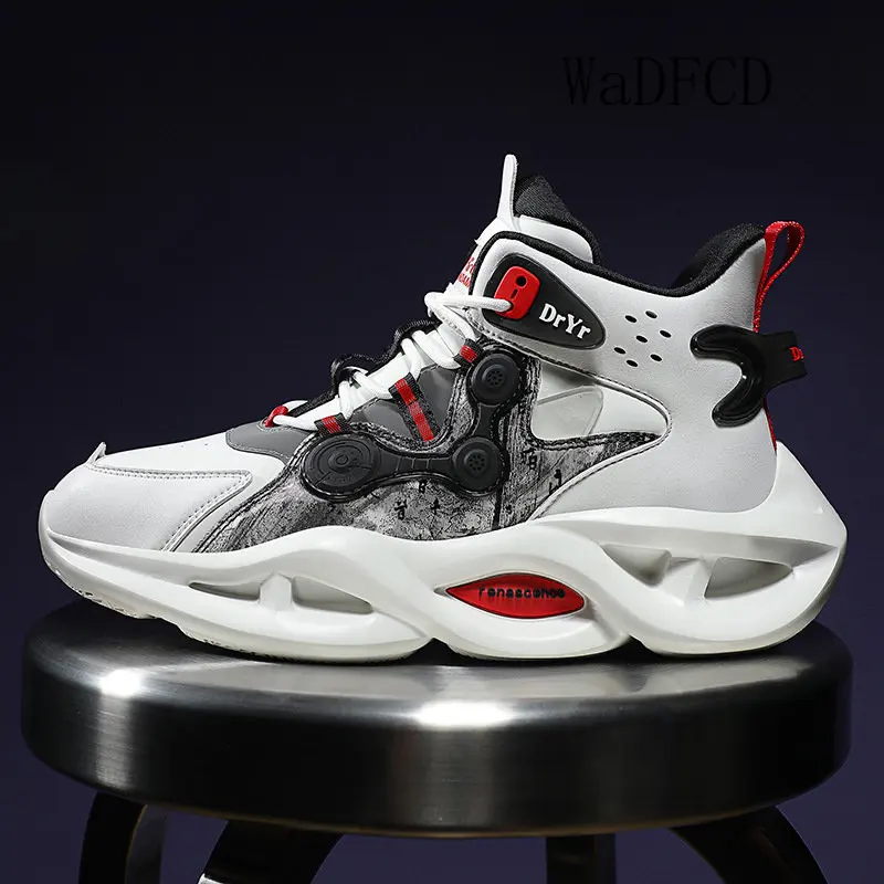 

Массивные кроссовки размера плюс 45 46, мужские кроссовки для бега, модная повседневная кожаная обувь из дышащей ткани, спортивная обувь с увеличенной платформой