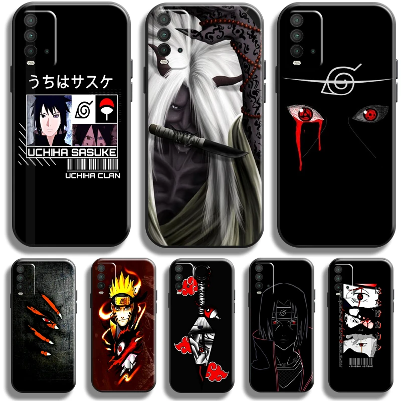 

NARUTO Akatsuki Logo For Xiaomi Redmi Note 10 10S 10T 9 9S 9T 5G Redmi 10 9 9T 9A 9C Phone Case Silicone Cover Black Carcasa