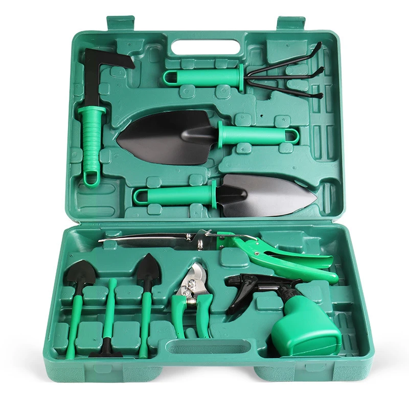 

Горячая Распродажа наборы садовых инструментов 10 шт. ручной инструмент с шпателем лопатка-грабли спрей для травы с чехлом для хранения