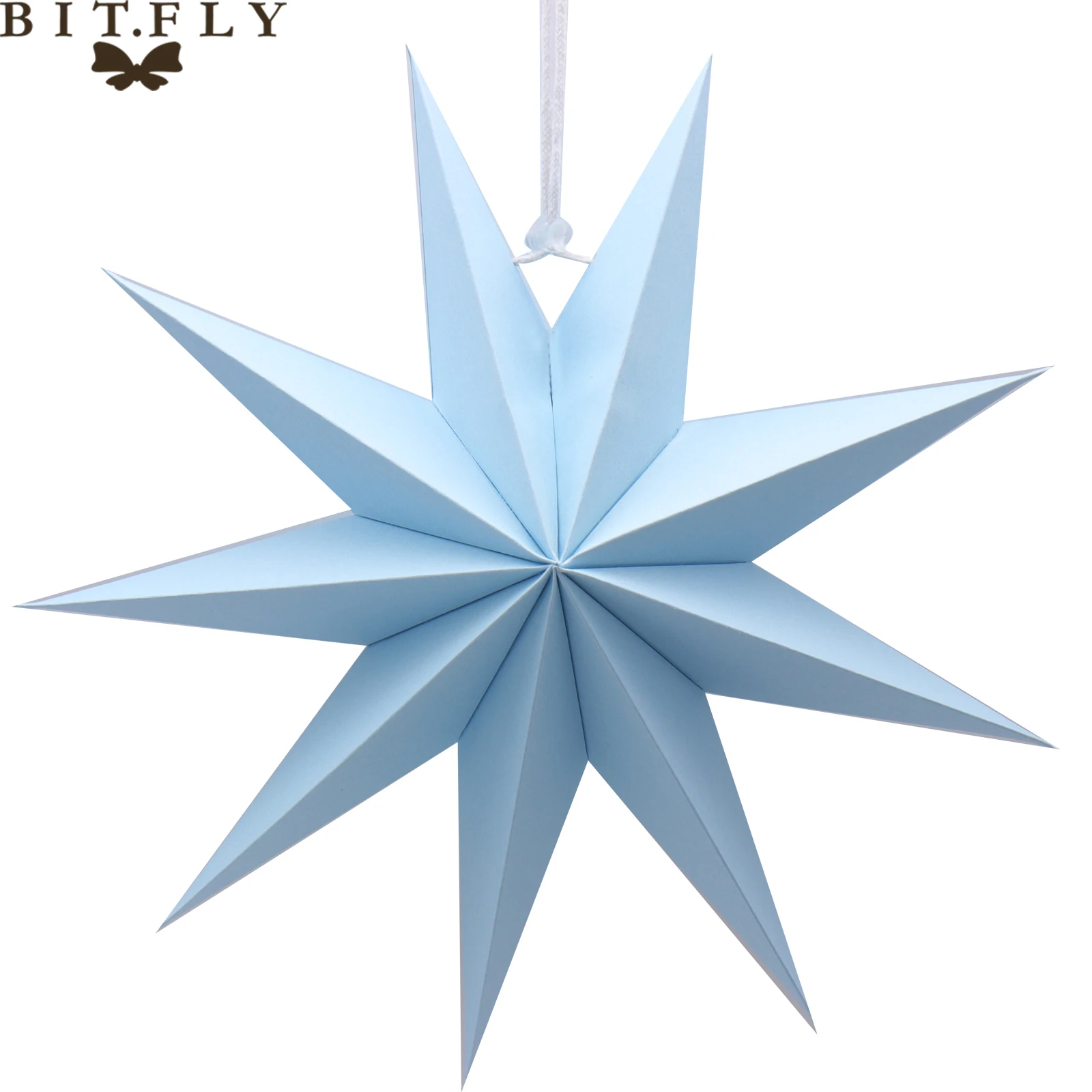 

30cm Hanging Paper Stars Lantern Nine-pointed Star DIY Paper Craft Wedding Birthday Baby Shower Decor Home Window Decoration