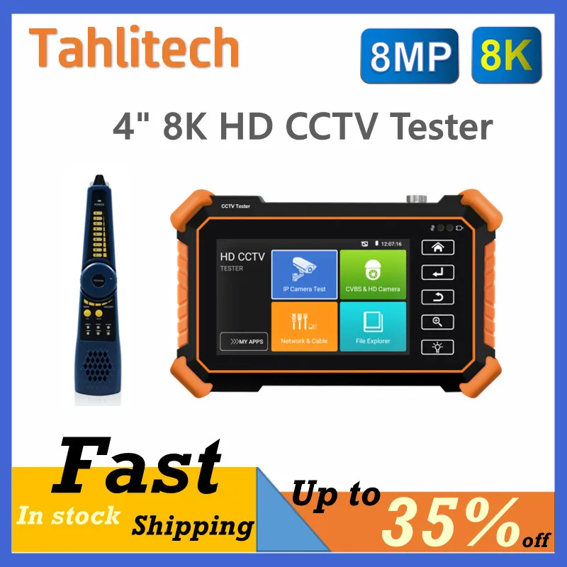 8K CCTV IPC Tester IPC1910 8MP AHD CVI TV SDI Monitor HDMI VGA Input PTZ PoE IP Camera CFTV Cable Test |
