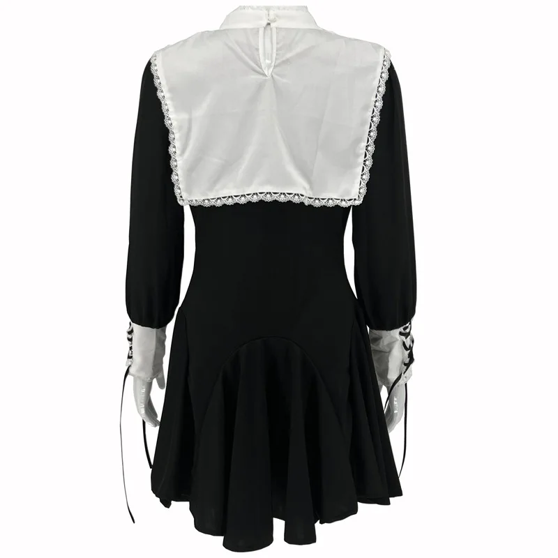 Женское платье с длинным рукавом и вышивкой готическое кружевное принцессы