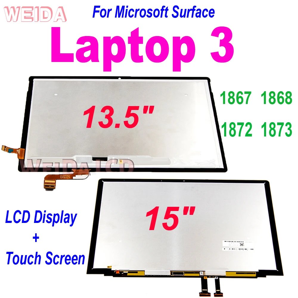 13.5-дюймовый 15-дюймовый LCD для дисплея Microsoft Surface Laptop 3 с сенсорным экраном и сборкой цифровой панели для моделей 1867, 1868, 1873.