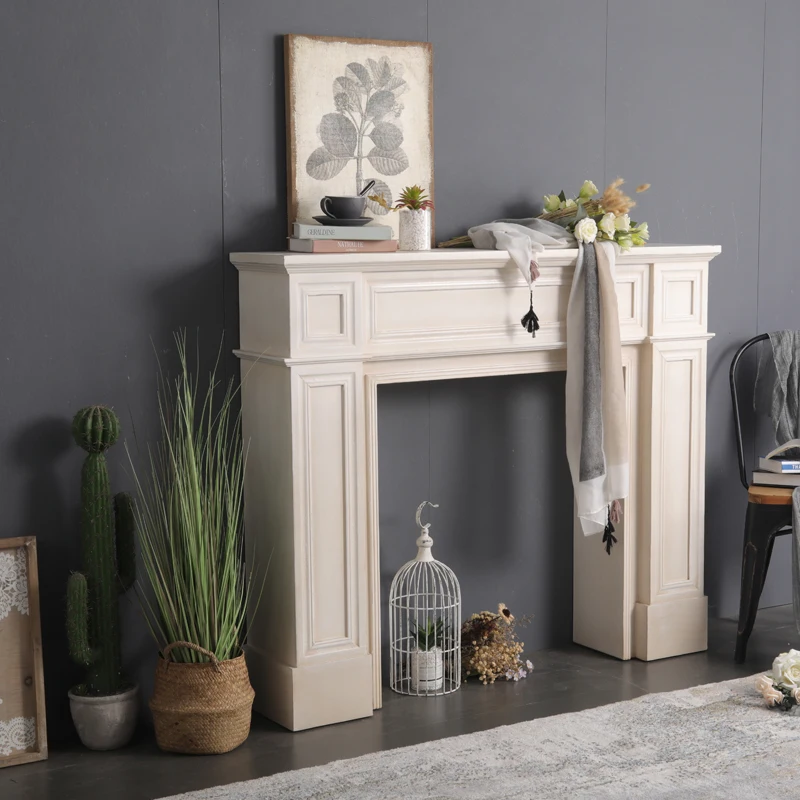 Скандинавская деревянная витрина винтажный белый современный шкаф для