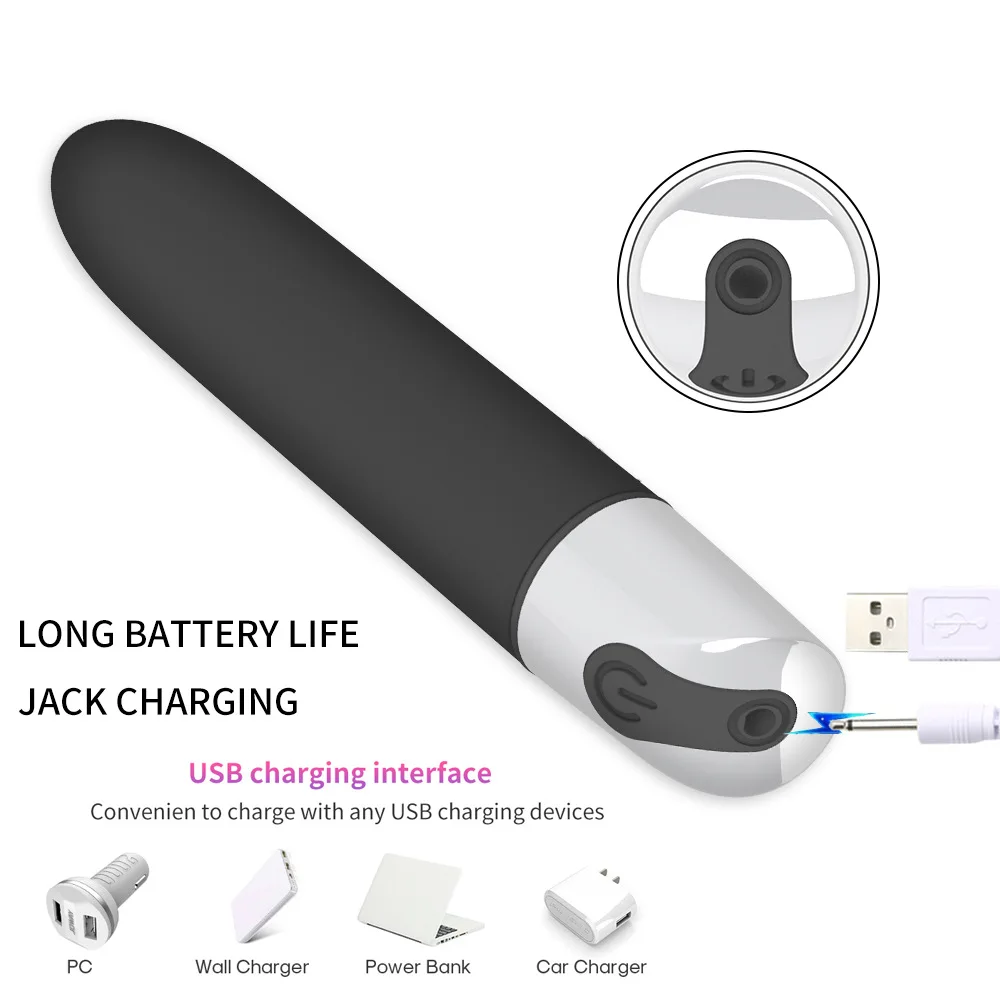 Секс-игрушки USB зарядка мини-пуля фаллоимитатор вибратор для женщин анальная
