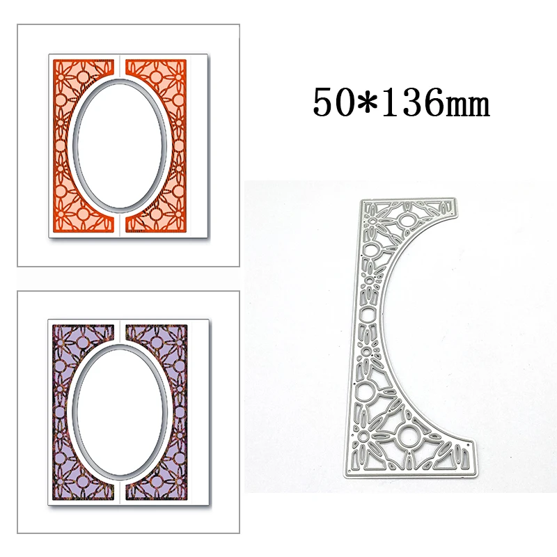 

New Arched Inner Round Flower Metal Cutting Die Scrapbook Template Cutting Card Making Decorative Relief Photo Album Diy Crafts