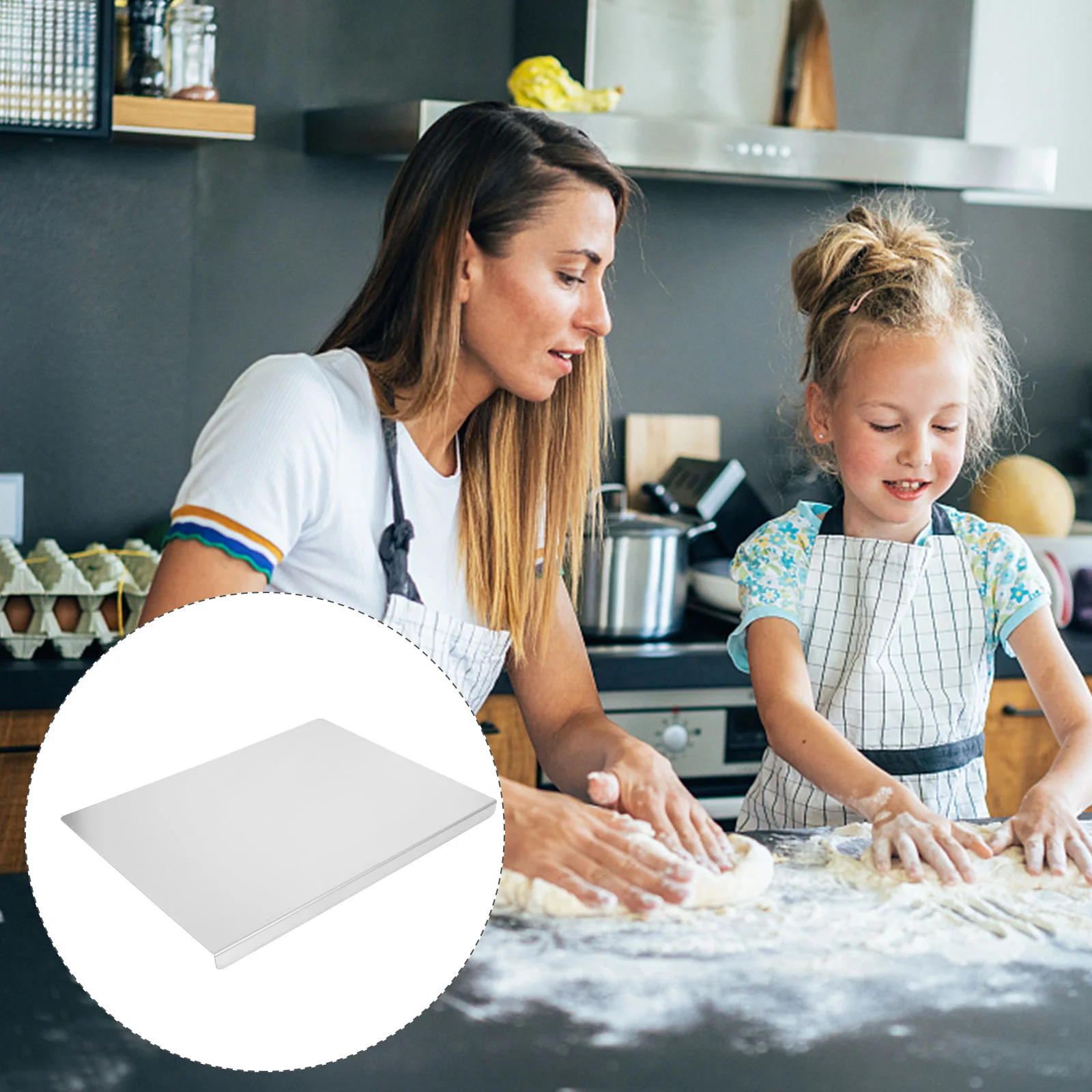 

Board Cutting Kitchen Chopping Steel Mat Stainless Rolling Baking Dough Pastry Stand Countertop Non Metal Worktop Stick