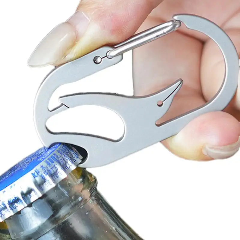 Tytanowy karabińczyk Otwieracz do butelek kluczy Klips zapobiegający zgubieniu Szybkozłączka Karabińczyk dla mężczyzn