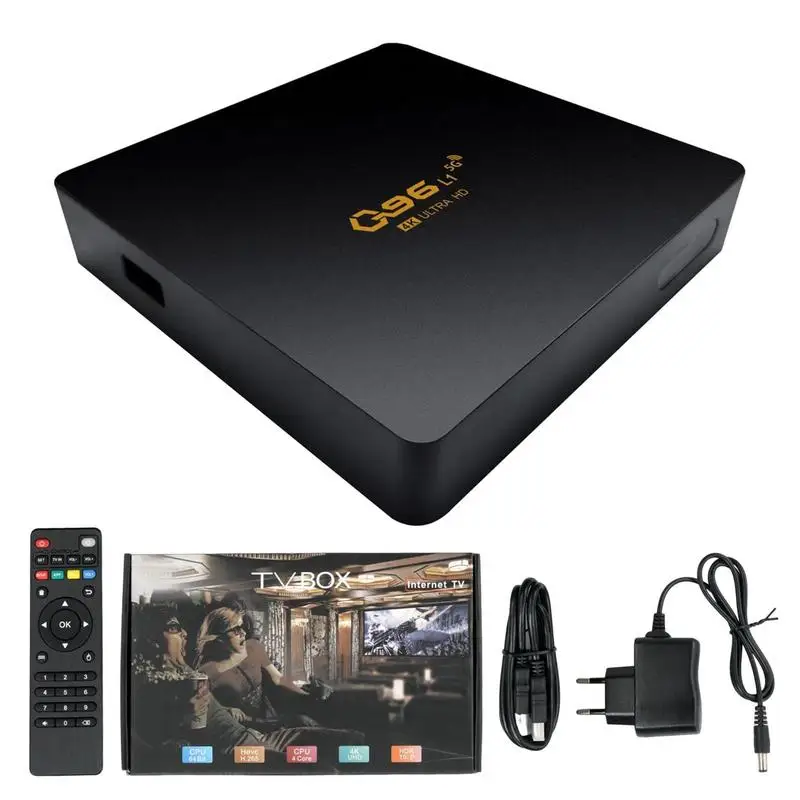 

Android TV Box 4K Smart Media Player 8GB Q96 L1 Network Support Wifi TV Set Top Box Quad Core Video Game Smart TV Box Set