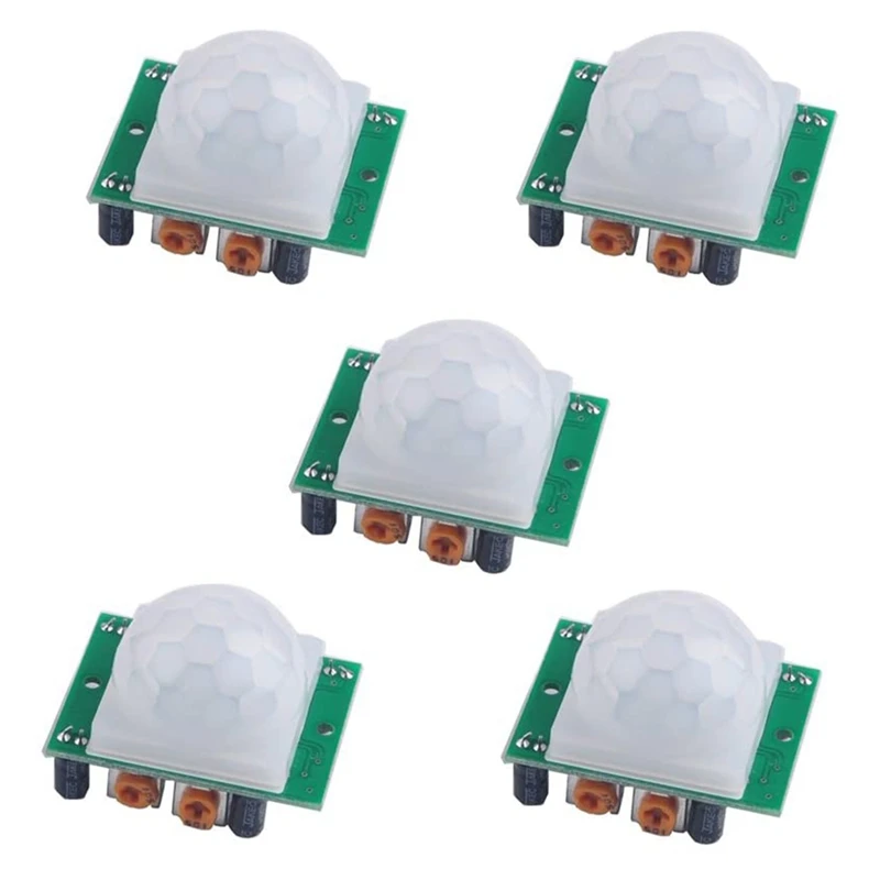

For HC-SR501 PIR Sensor Infrared IR Body Motion Module For Arduino Raspberry Pi(Pack Of 5Pcs)