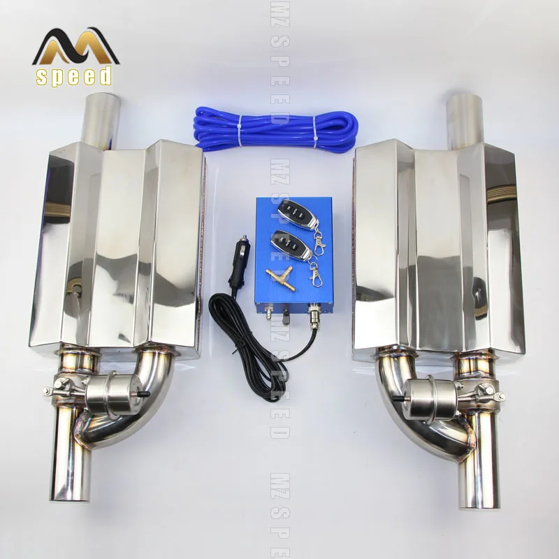 

Accessories car exhaust pipe muffler 304 stainless steel exhaust pipe valve remote control modification muffler left and right