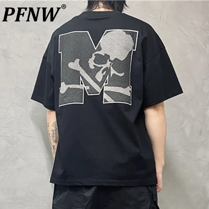 

PFNW Spring Summer Men's American Fashion Anime T-shirt Personalized 3D Printing Darkwear Streetwear Simple Cartoon Tops 12A9930