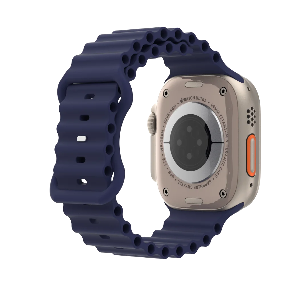 Ocean silicone strap For Apple watch Band Ultra 49mm 45mm 44mm Watchband For iWatch series 8 7 SE 6 4 3 42 38 41mm 40mm Bracelet