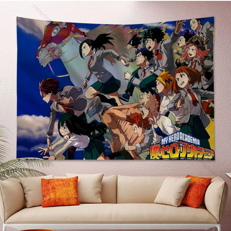 Японское аниме мультфильм моя геройская Академия DIY настенный гобелен настенное