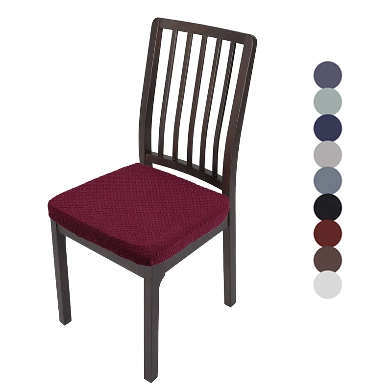 

Jacquard Removable Dining Chair Seat Cover Slipcover Stretch Seat Cushion Housse De Chaise Restaurant Kitchen Chairs Covers