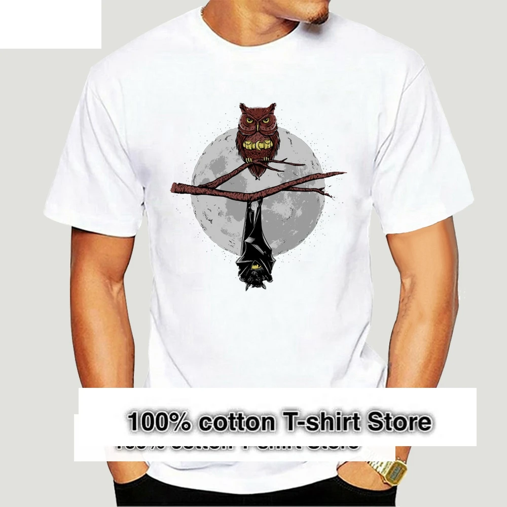 

Мужская футболка с принтом летучая мышь сова часы для мужчин женщин мужчин футболка 2339K