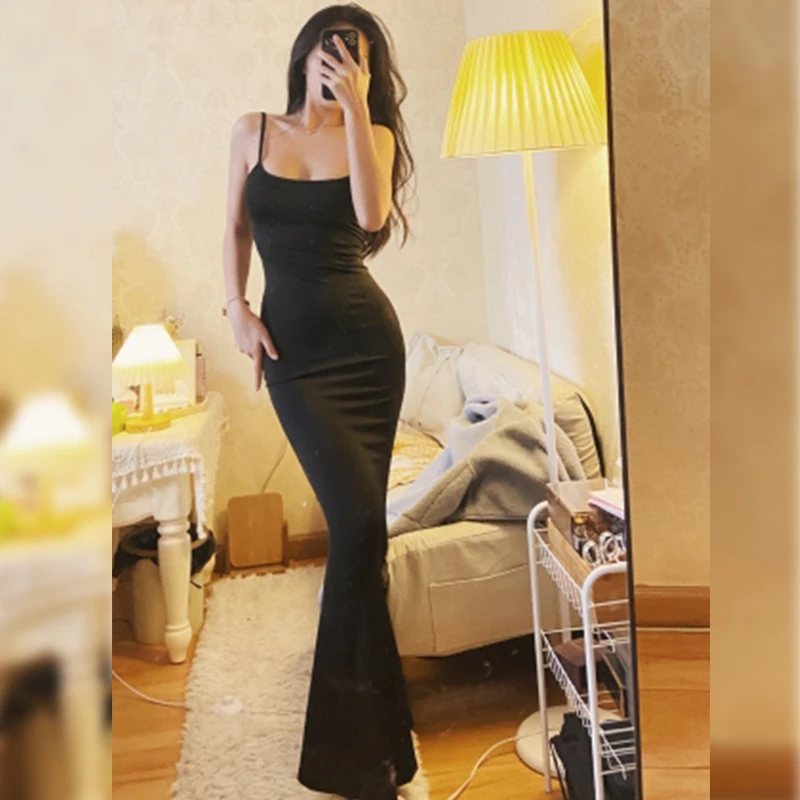 

Женское атласное платье-макси без рукавов, с открытой спиной