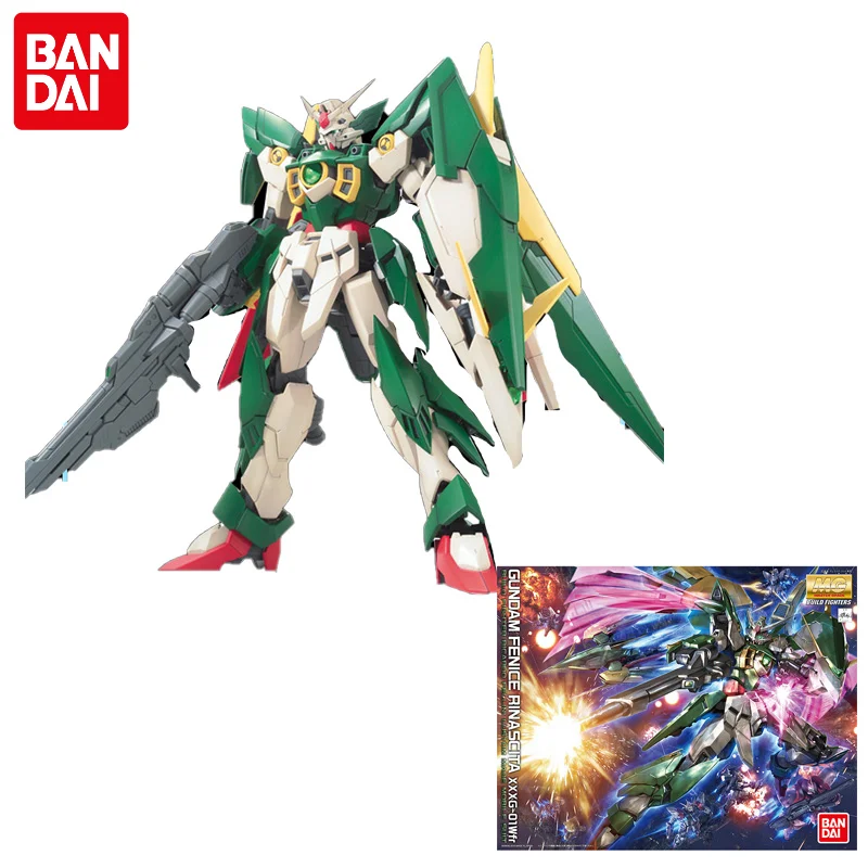 

Original Bandai Gundam Anime Figure MG 1/100 FENICE Gundam Fenice Rinascita Effects Model Modification Anime Action Figures Toys