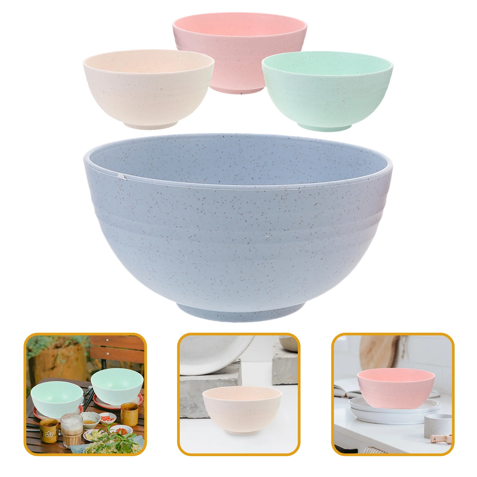 Unbreakable Bowls Salad Storage Kitchen Snack Serving Microwave Safe Oatmeal Food Cereal
