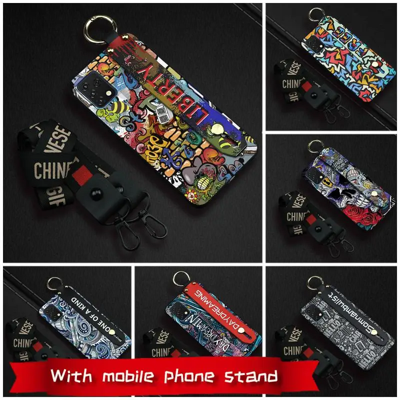 for man shockproof phone case for umidigi a11s tpu back cover lanyard new soft cover wristband free global shipping