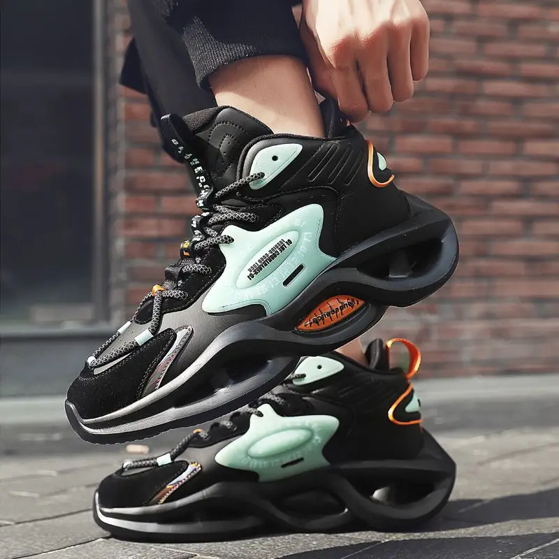 Дышащие мужские беговые кроссовки высокая эластичность воздушная подушка