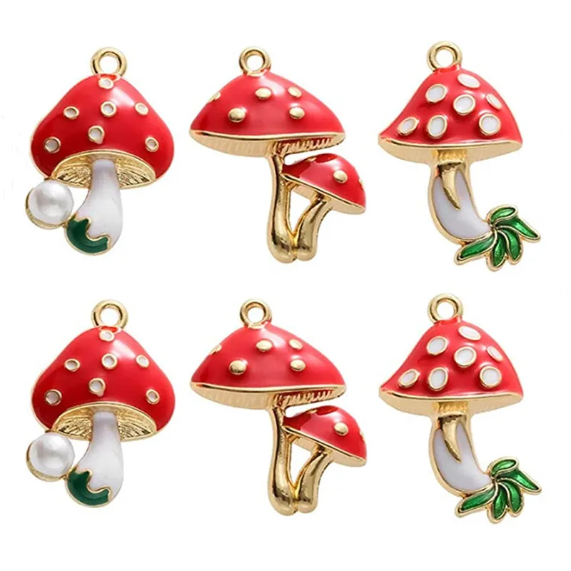 5 шт. металлические подвески в виде грибов для изготовления сережек браслетов