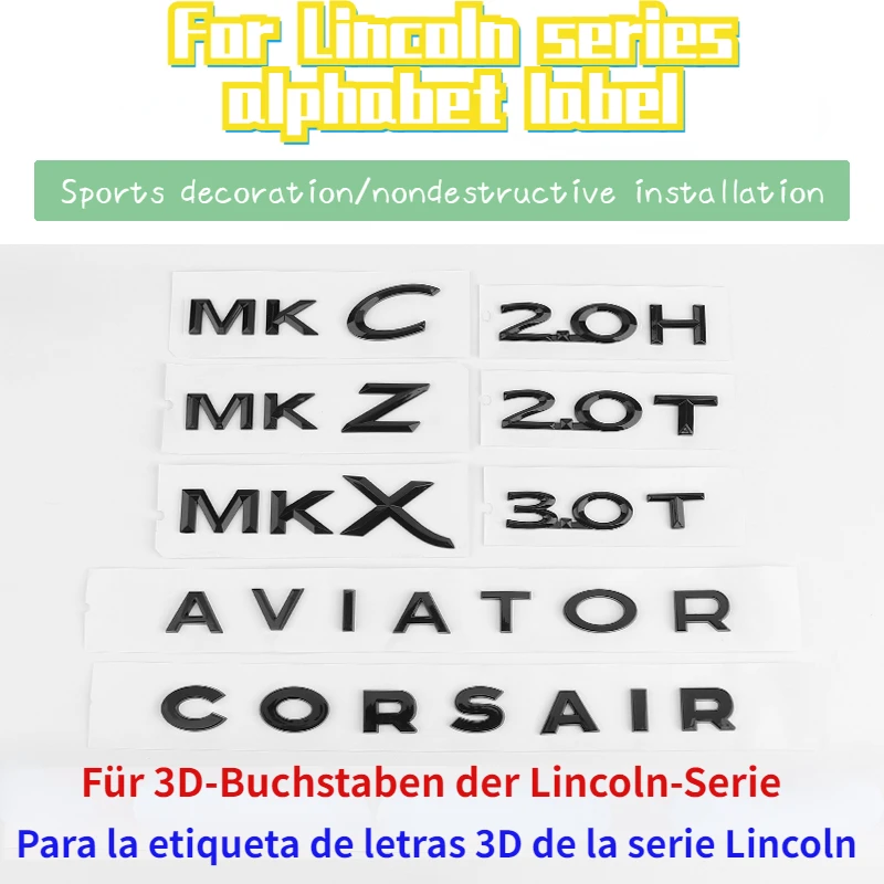 

New ABS logo 3D car emblem decorative sticker is suitable for Lincoln Car beautiful and creative decorative accessories