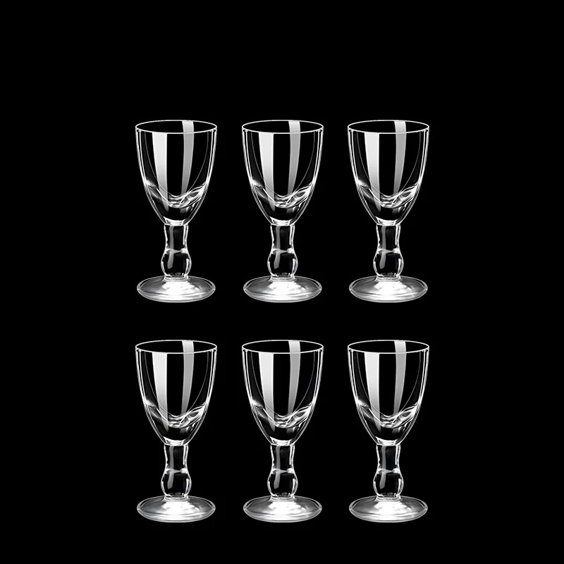 6 шт./комплект маленькие прозрачные бокалы для вина и водки