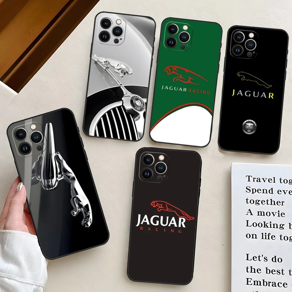 Чехол для телефона с логотипом J-Jaguar-s iphone 15 Pro Max 14 Mini 13 12 11 X Xr Xs 6 7 8 Plus задняя крышка