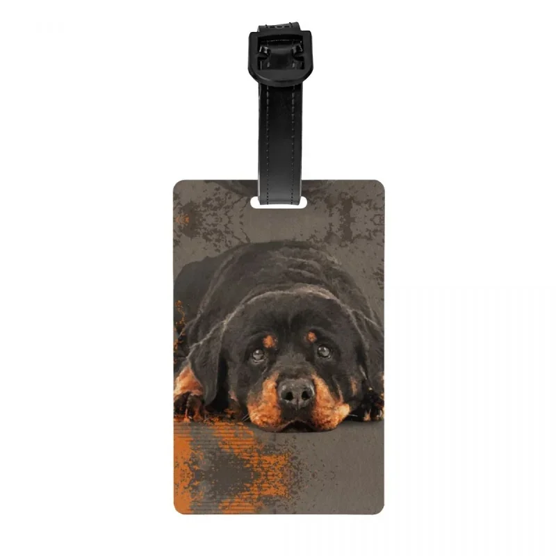 

Ярлык для чемодана с милым ротвейлером для собак для чемоданов Личная идентификационная ярлык для животных