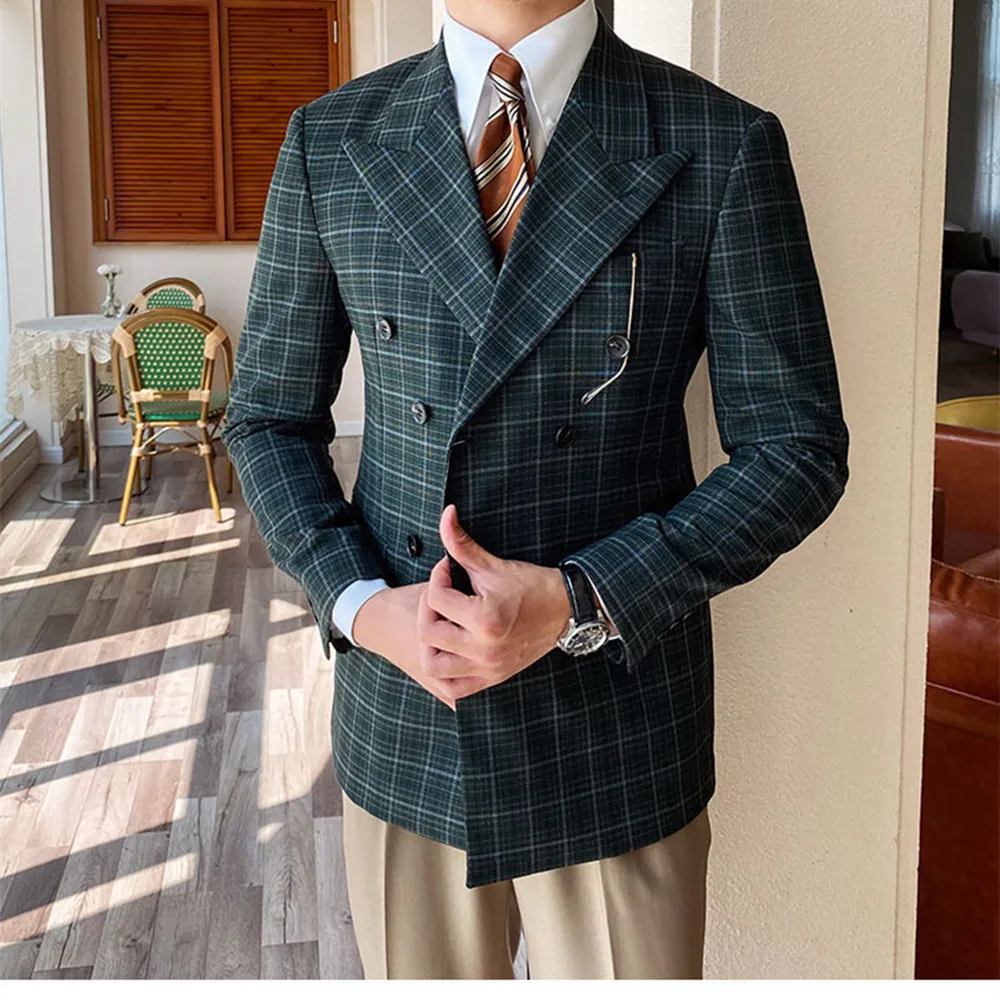 

Мужской костюм, свадебный смокинг для жениха, Мужской Блейзер, одежда, двубортный пиджак, деловые топы, костюм для мужчин