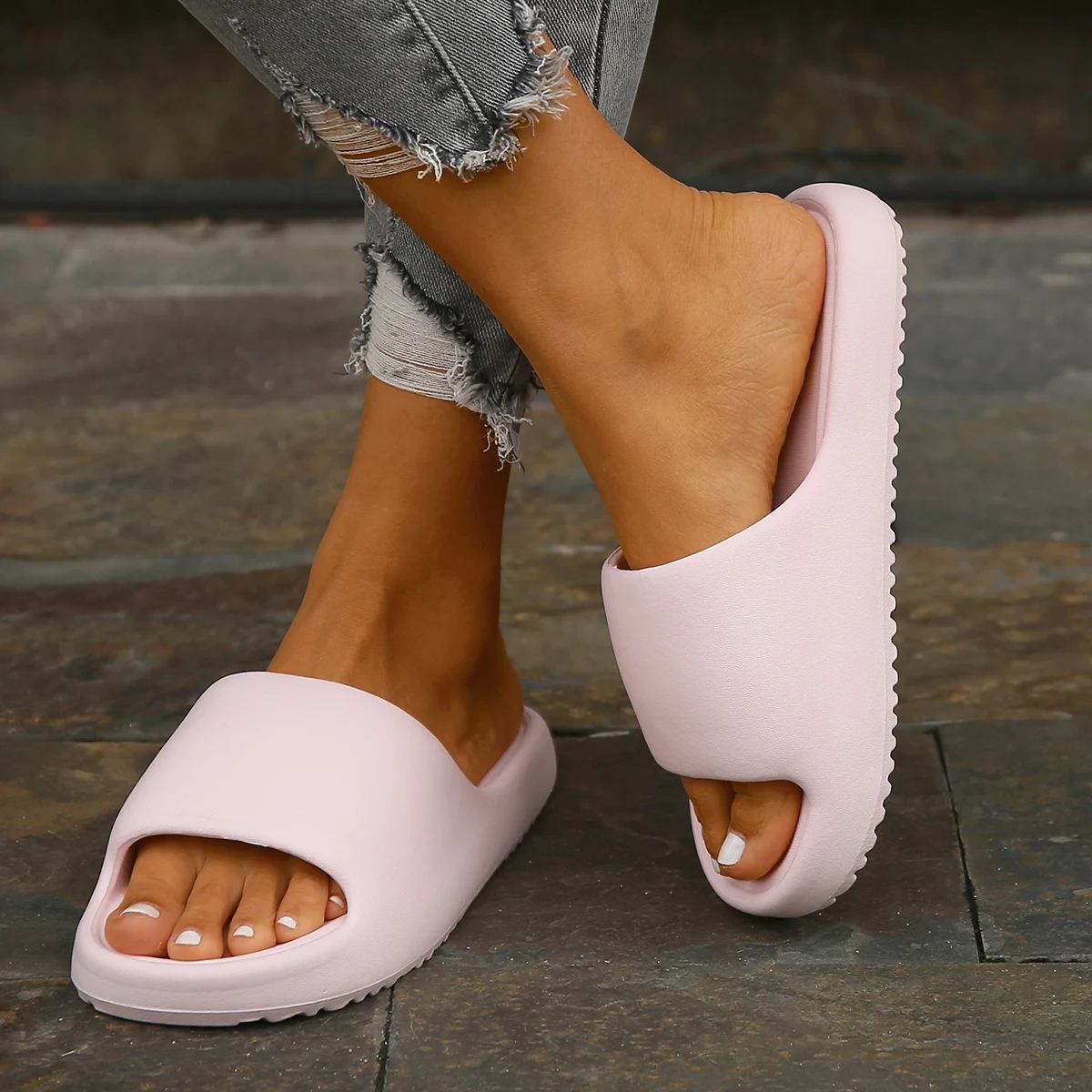 Summer slippers Women's flat shoes EVA  Beach Sandals Slide Soft Sole Indoor Women's Shoes [DHS2336]
