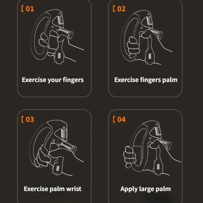 

Wrist Counter Strengthening Counting Smart Grip Training Hand Exercise Gym Grip Muscle Power Adjustment Finger Expander