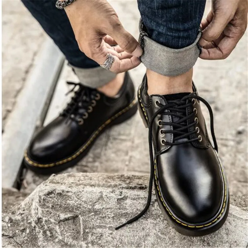 New Mens Luxury Casual Genuine Leather High-quality Leisure Comfortable Inside PVC Outsole Trend Tooling Shoes Plus Size 38-48