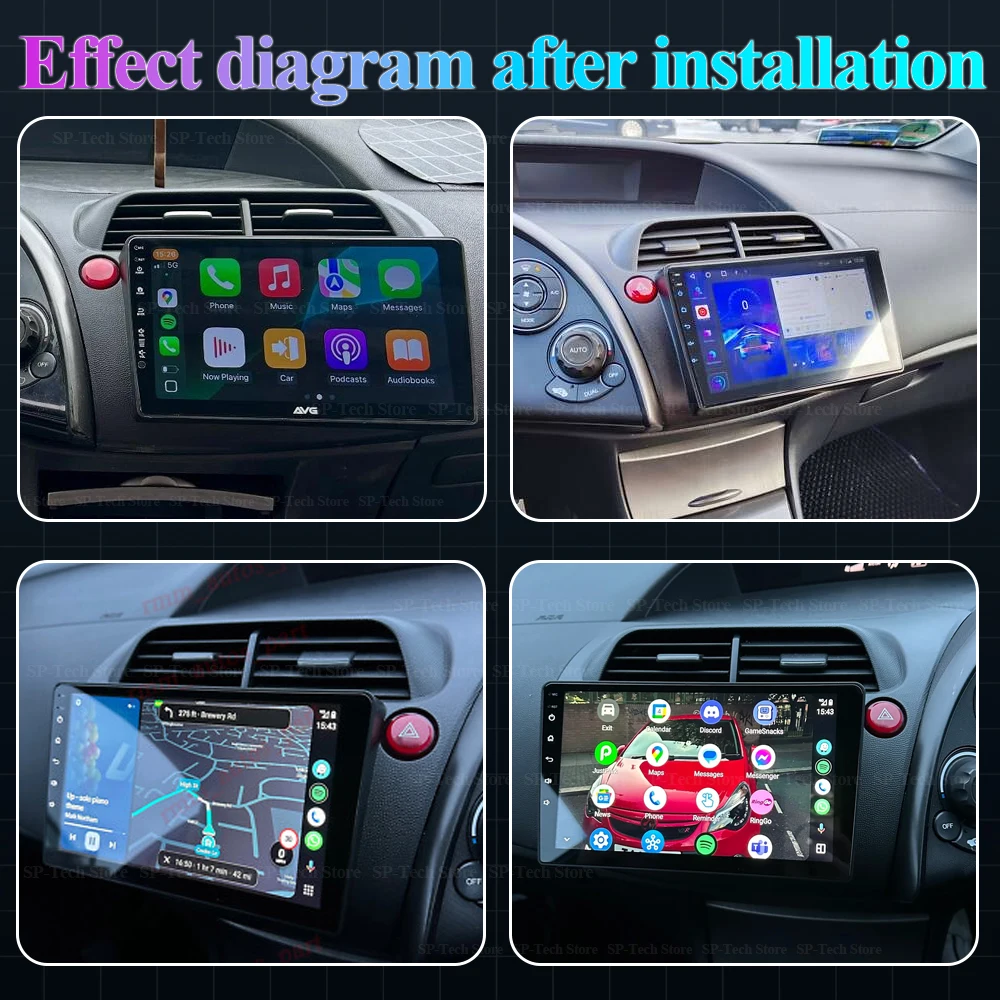 Фото Для Honda Civic Hatchback 2006, 2007, 2008, 2009, 2010, 2011, Android 15, LHD RHD, автомобильный радиоприемник, стерео, мультимедийный плеер, навигация, GPS 5G №2
