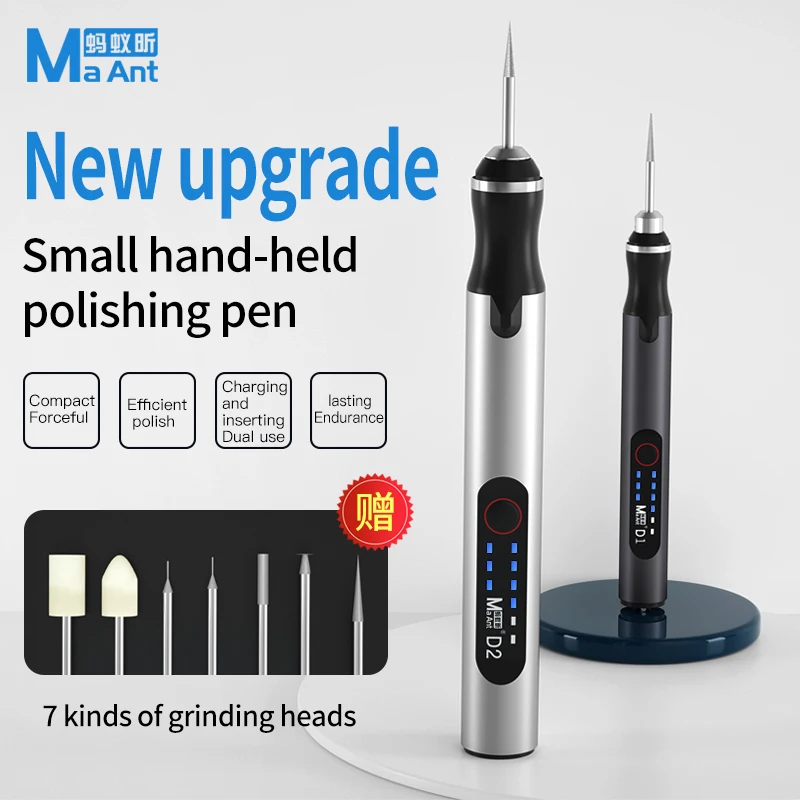 MaAnt D2 Geschwindigkeit Einstellbar Stecher Elektrische Schleifen Stift Kleine Schleifen Maschine Mini Tool Set DIY Jade Gravur Stift Polieren