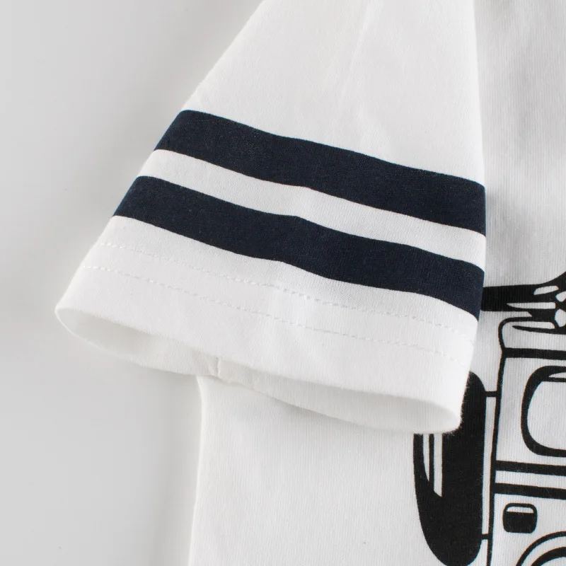 Детская летняя футболка с коротким рукавом и принтом динозавра |