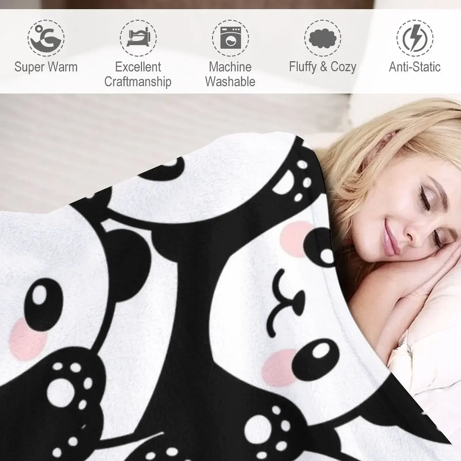 Одеяло с милым рисунком панды мягкие большие одеяла и движущиеся