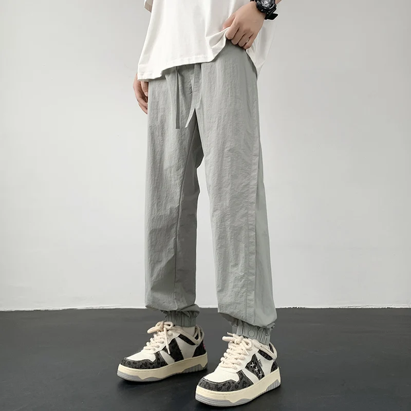 

Summer 2023 Black Grey Streetwear Hip Hop Harem LightWeight Pants Men's Casual Korean Oversize Joggers Trouers