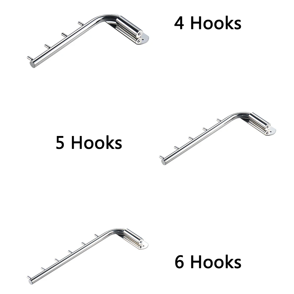 

Swing Arm Coat Hanger Stainless Steel Closet Organizer Brushed Bathroom Clothes Rack Wall Mounted Space Saving Easy Install Home