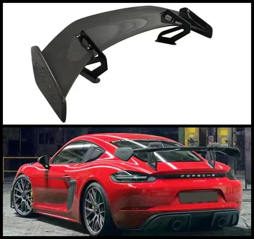 GT GT4 RS STYLE СПОЙЛЕР ГУБ ЗАДНЕГО КРЫЛА БАГАЖНИКА ДЛЯ Porsche 981 718 918 987 Cayman Boxster 2013-up