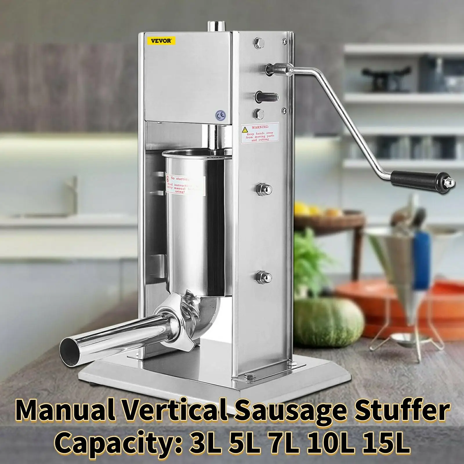 

3L5L7L10L15L Manual Vertical Sausage Filler Stuffer Food Processor Meat Grinder Blender for Restaurant Home Commercial Filling